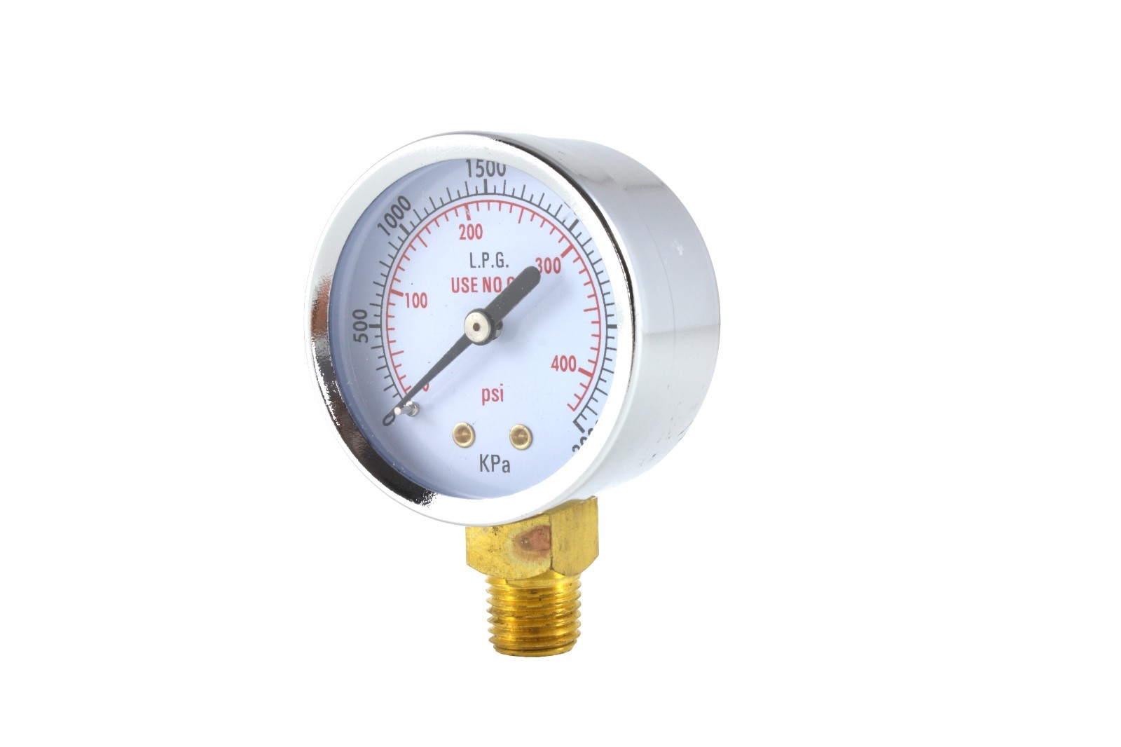 Low and High Pressure Gauges for Propane Regulator 2 inches 1/4