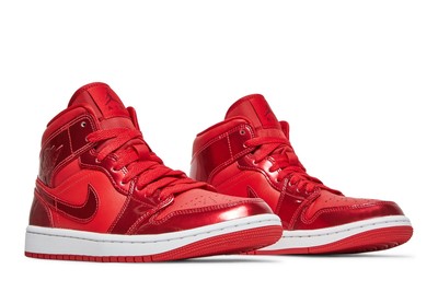 Pre-owned Jordan Air  Wmns Air  1 Mid Se 'university Red Pomegranate' Dh5894-600 In White