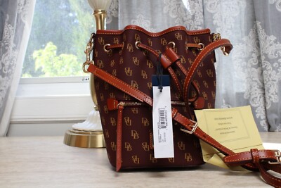 Dooney & Bourke - Coated Cotton Gretta Drawstring Bag - Bordeaux