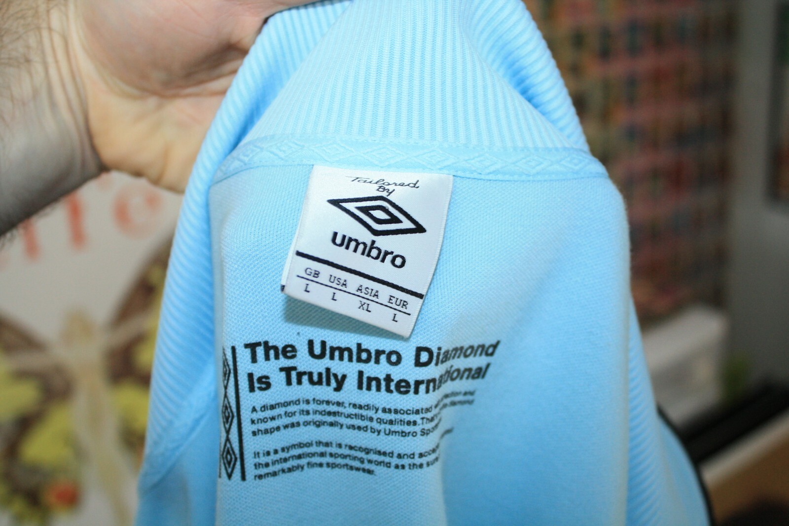 VTG UMBRO MANCHESTER MAN CITY RETRO SOCCER JACKET FOOTBALL TOP SIZE MENS LARGE