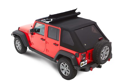 Bestop Trektop NX Plus Soft Top Black Diamond For 07-18 Jeep Wrangler JK 4 Door