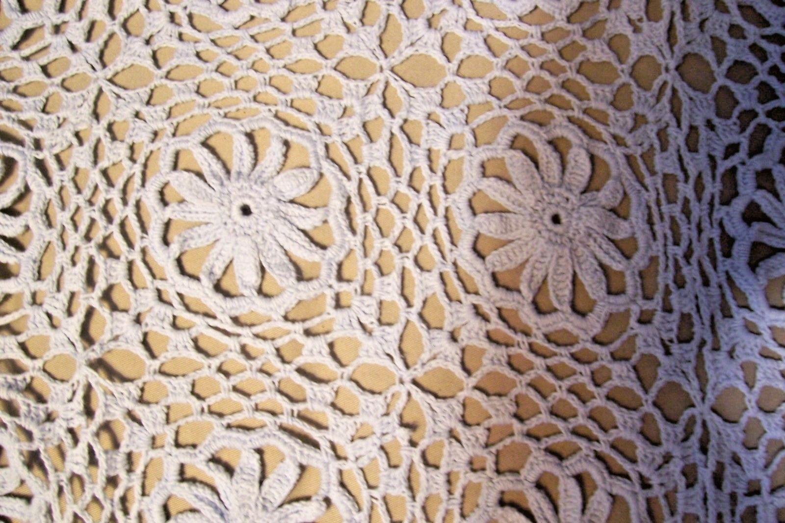 Hand-crocheted Bedspread Powder Blue 74