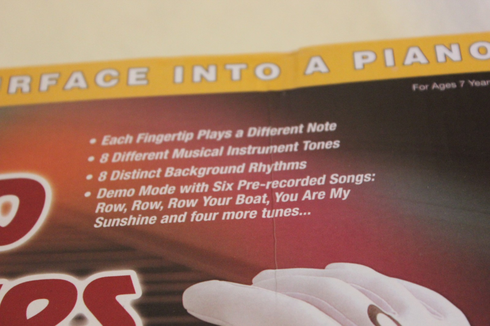 The Tap a Tune Musical Electronic Piano Gloves Converts Any Surface to Keyboard