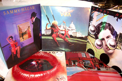 SAMMY HAGAR 5 LP LOT w VOA, LOCK BOX, MUSICAL CHAIRS, STANDING HAMPTON + more