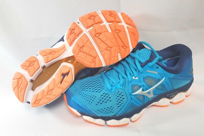 Womens Mizuno Wave Sky 2 Hawaiian Ocean Blue Athletic Running Sneakers Shoes