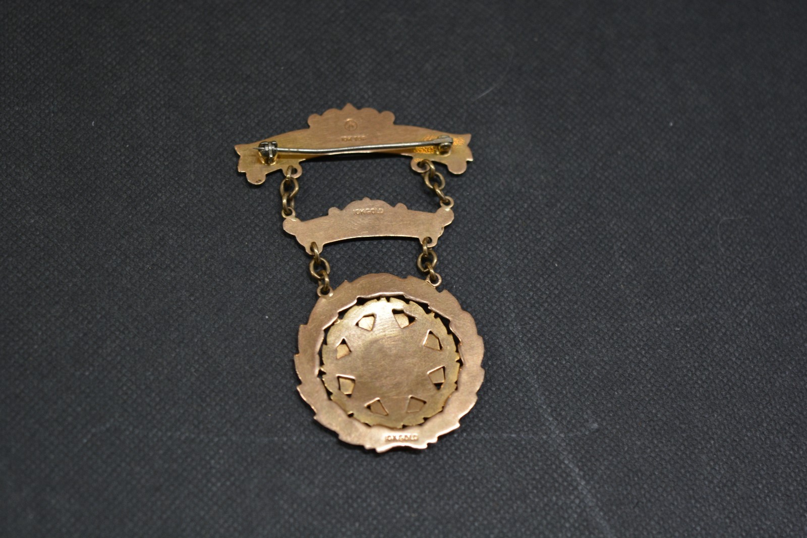 PAST AUX-PRESIDENT USWV UNITED SPANISH WAR VETERANS 10K Gold PIN MEDAL