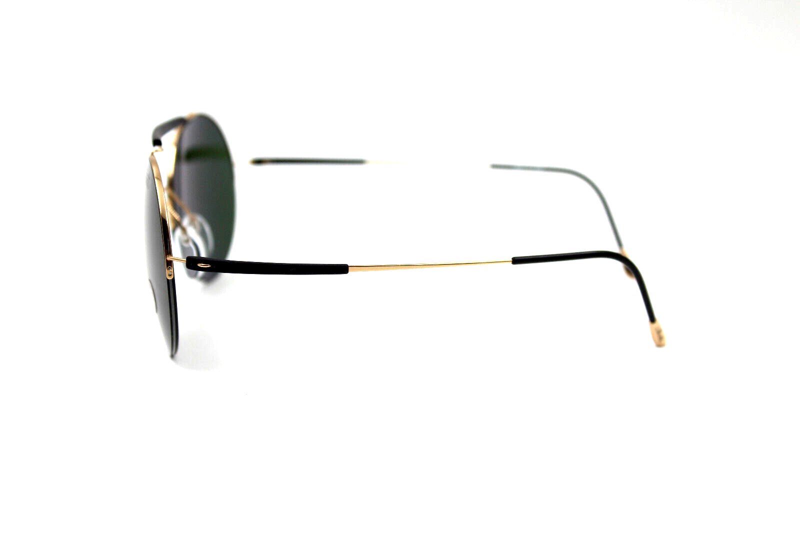 Pre-owned Silhouette Adventurer 8659 6228 Gold Black/green Lens Authentic Sunglasses