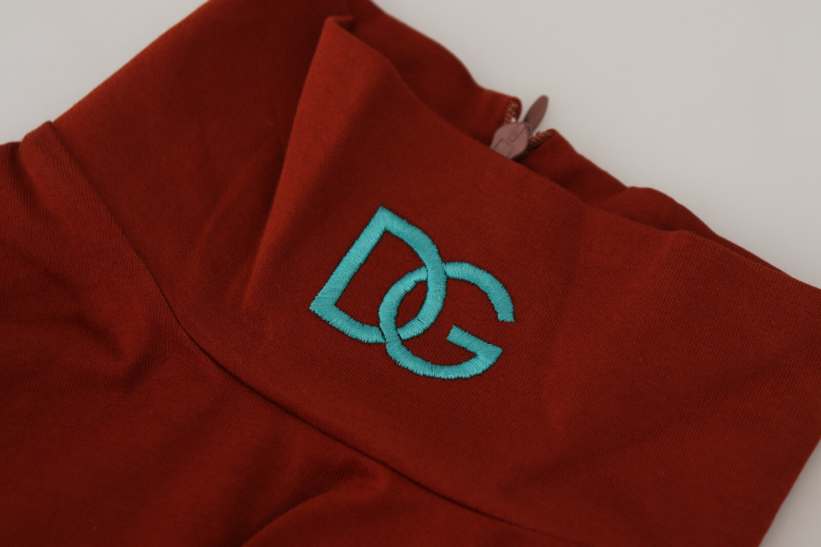 Pre-owned Dolce & Gabbana Sweater Maroon Cotton Turtle Neck Zip It46 / Us36 / S Rrp $600 In Red