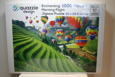 Enchanting Morning Flight 1000pc Puzzle New w/Poster Hot Air Balloons