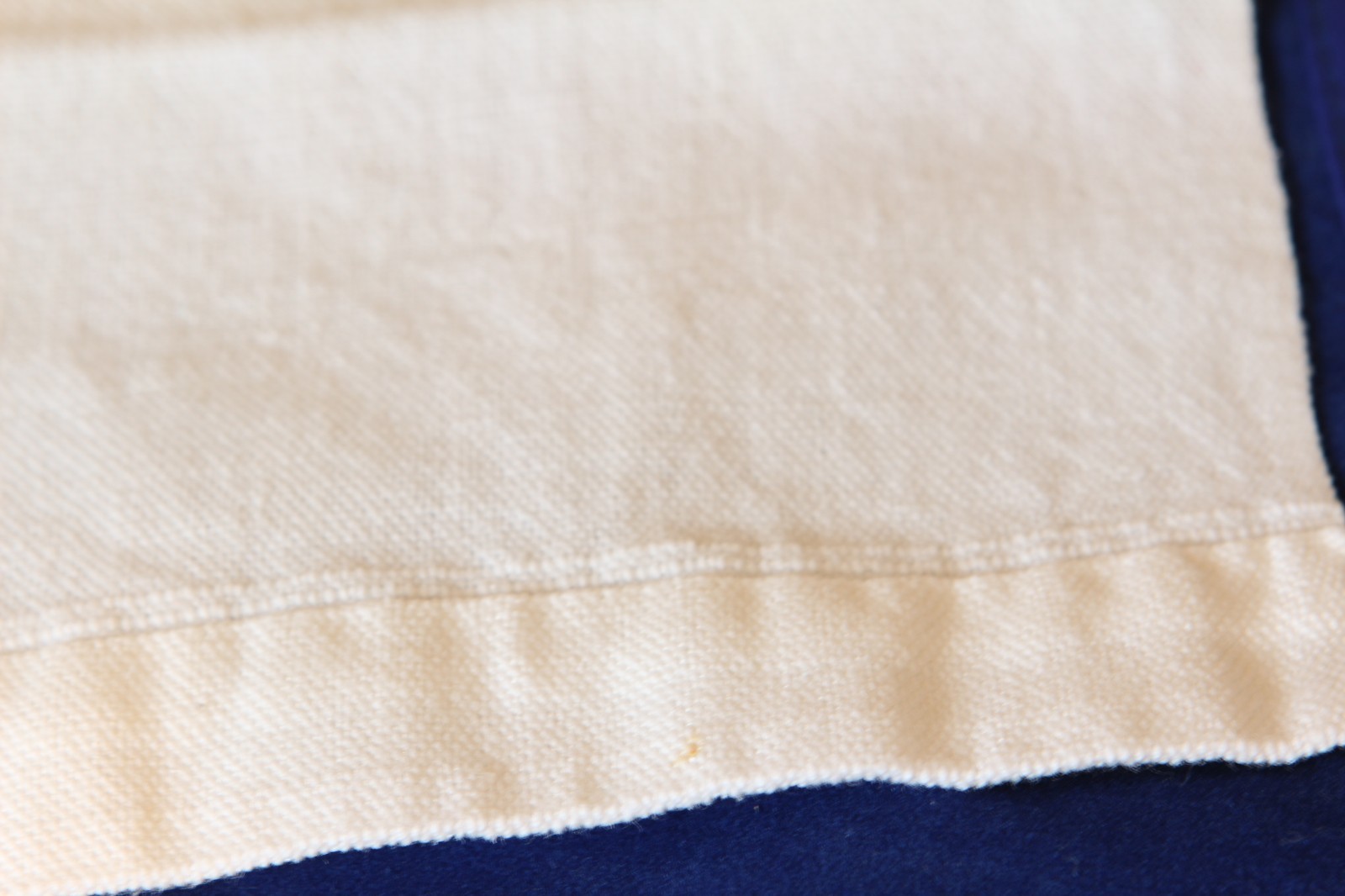 VTG  Fingertip / Hand Towel / Tea Towel / Dish Towel  White w/ White Stitching