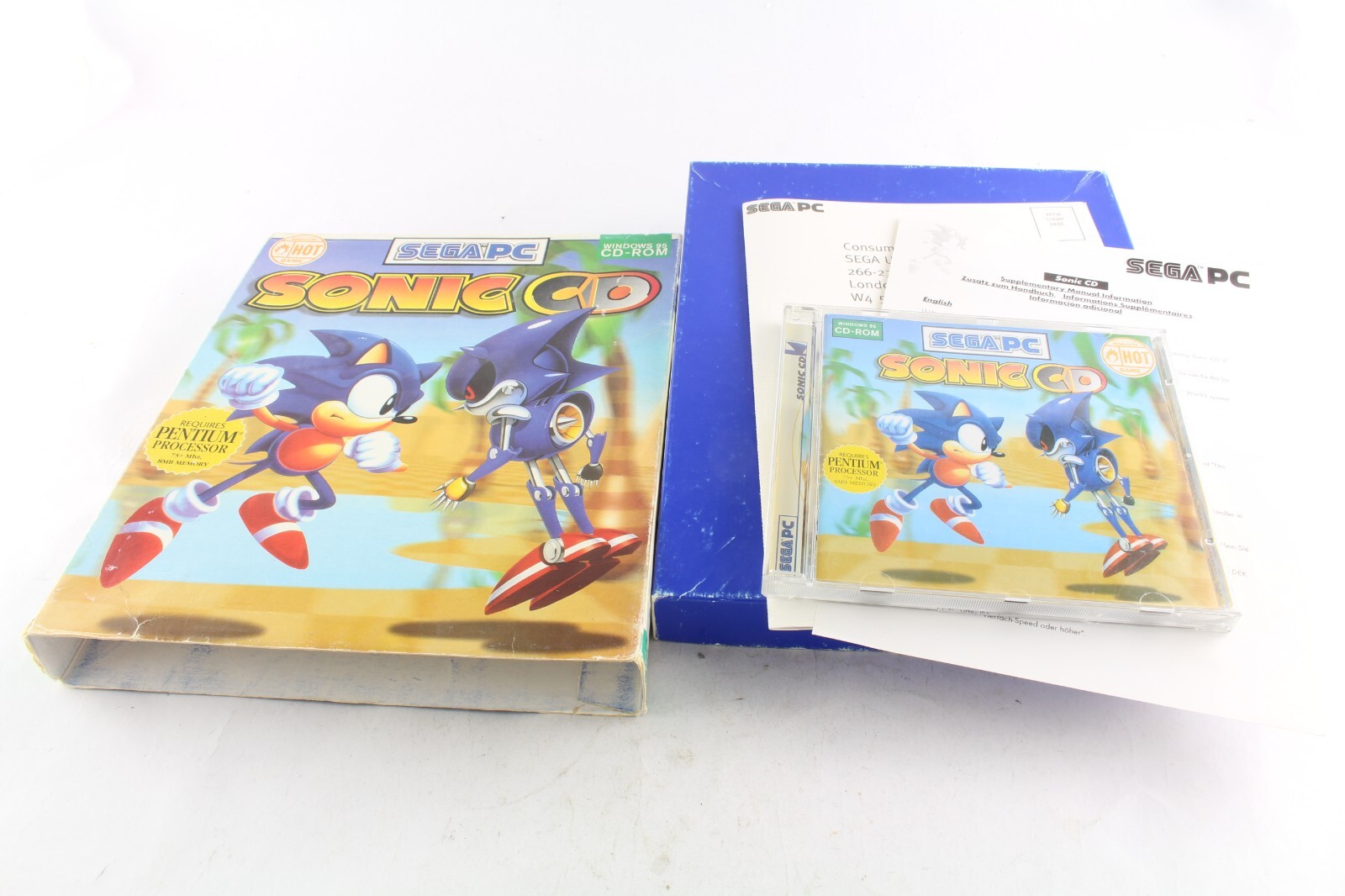 Sonic CD Sega PC CD Rom Big Box Edition Game | eBay