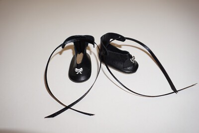 Black leather shoes - Mary Hoyer & other slender 14'' dolls