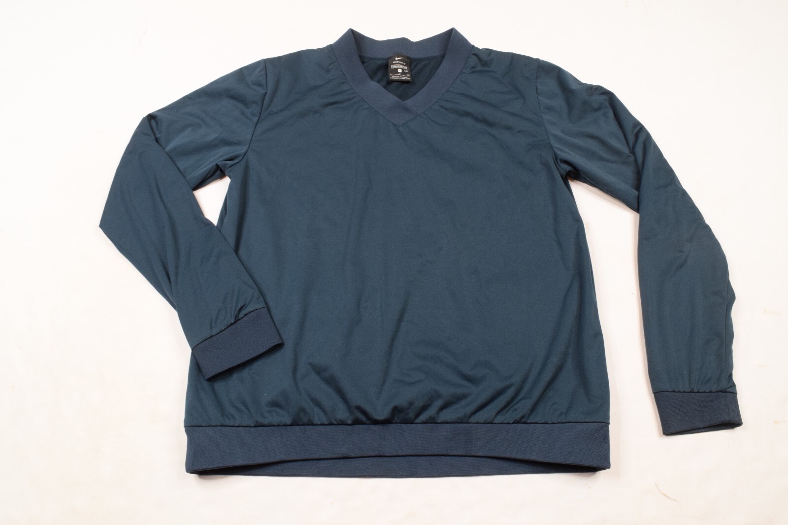Nike Shield Blue Long Sleeve V-Neck Pullover Golf Jacket Nike Shield Blue Long Sleeve V-Neck Pullover Golf Jacket