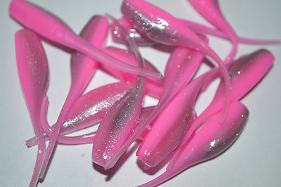SOUTHERN PRO STINGER SHAD 2'' 25 PACK GRUBS LURES JIGS  PINK PANTHER SS28