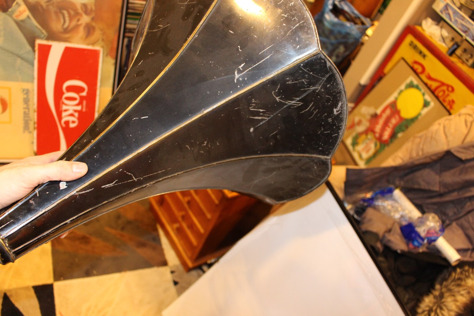 Vintage/Antique Columbia Gramophone Phonograph Metal Horn Home Decor Restoration