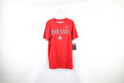 New Nike Mens Small Spell Out Ohio State University Hockey Short Sleeve T-Shirt