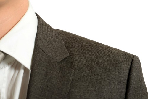 Pre-owned Hugo Boss "the Grand1/central1us" Men's 100% Wool Dark Brown Two Button Suit