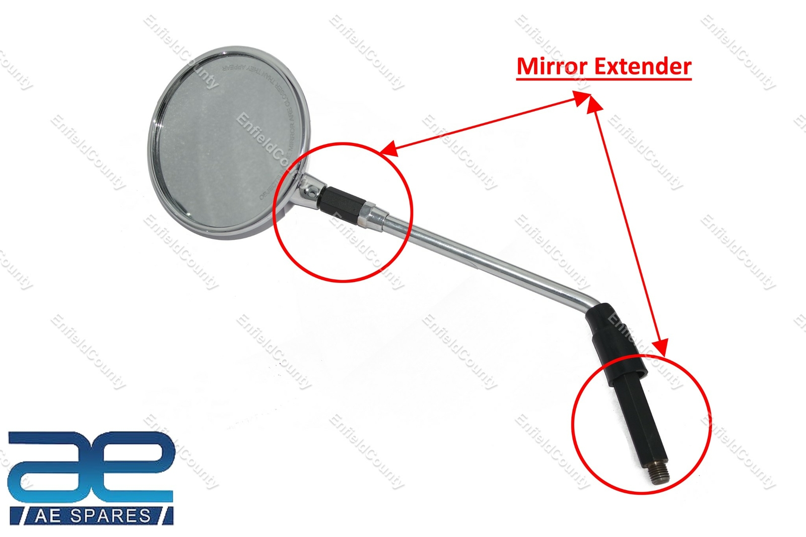 Pair Mirror Riser Extender For Royal Enfield Continental GT 650 Interceptor 650
