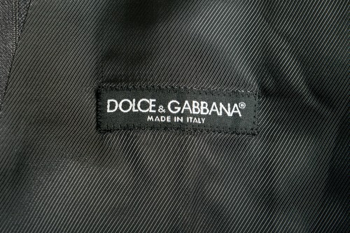Pre-owned Dolce & Gabbana Men's "gold" 100% Wool Striped Three Piece Suit Us 34r It 44r In Gray