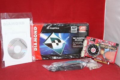 Diamond ATI Radeon 2400PRO 512MB 64-BIT GDDR2, AGP Graphics Card (2400PRO512ASB)