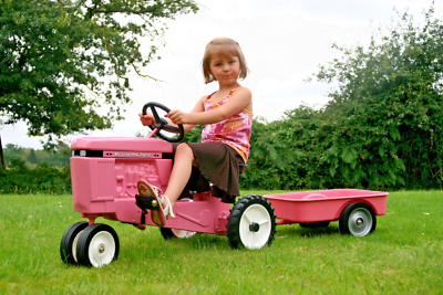 Metal ride online on tractor