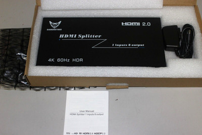 Diamond Tiger HDMI Splitter 1 to 8 - 4K 60Hz HDR