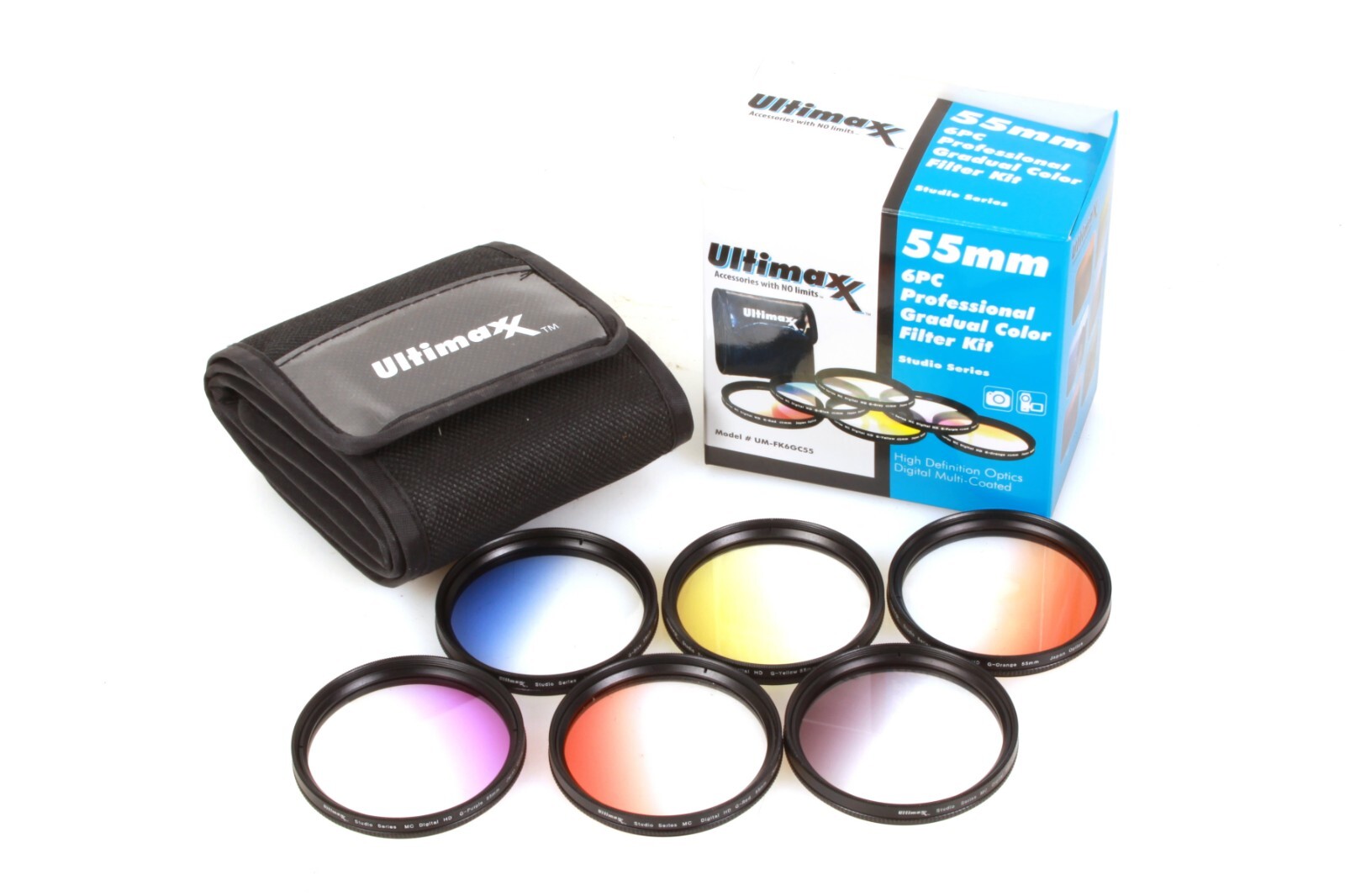 55mm 6 Piece Professional Gradual Color Filter Kit by Ultimaxx