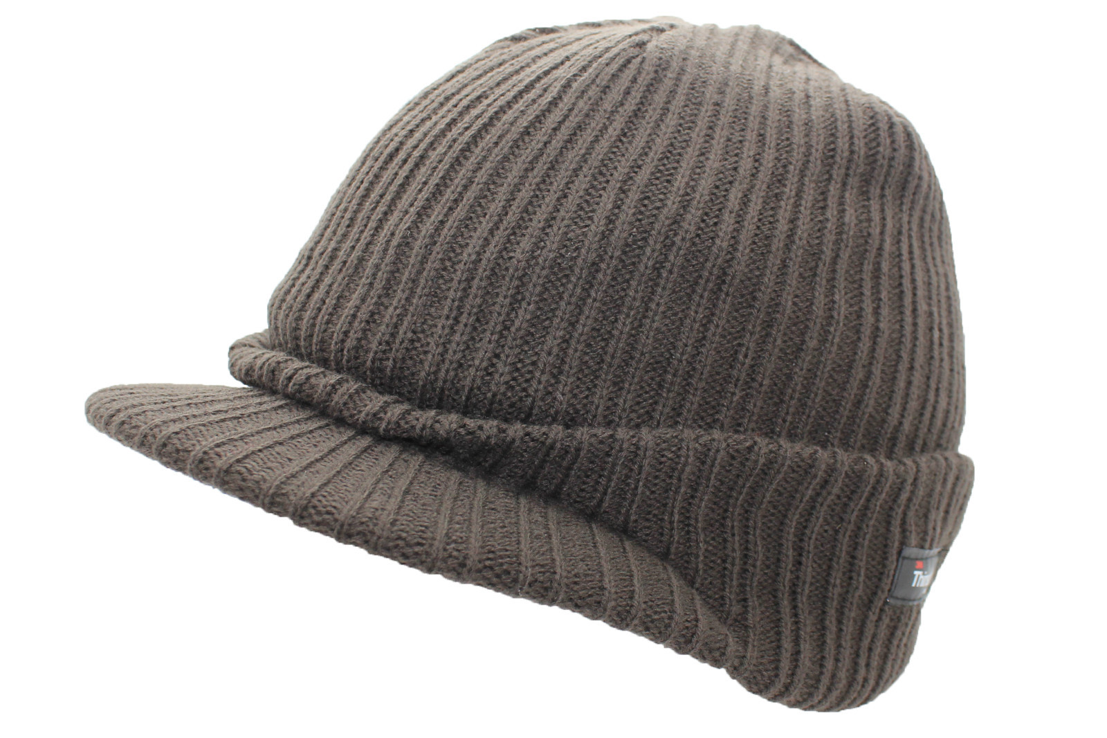 Unisex Mens Ladies Peaked Beanie Thinsulate Thermal Winter Ski Hat With