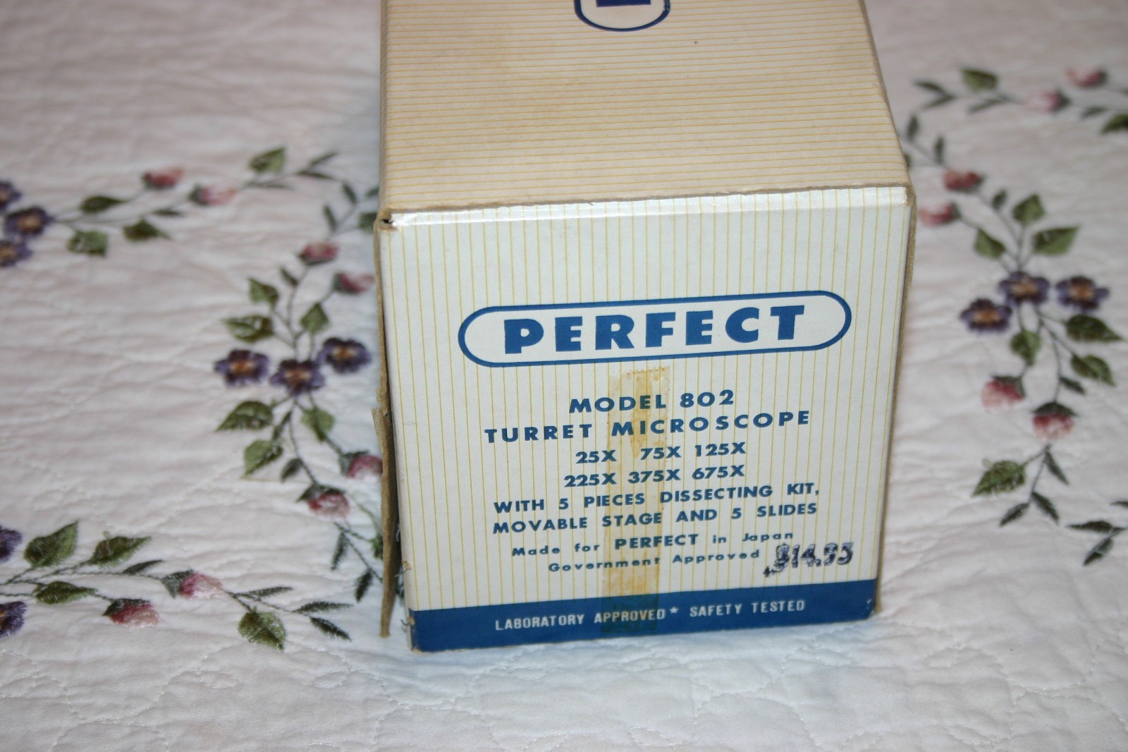 Vintage PERFECT Microscope Model 802 Laboratory New In Original Box