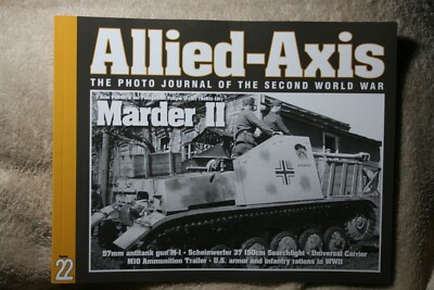Allied Axis Issue 22 Photo Journal Marder II 57mm M-1 Scheinwerfer 37 VGC Rare