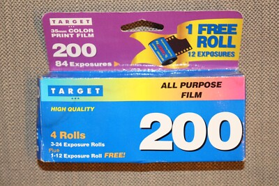 New 4-Roll Target 3M Imation 200 Expired Film 84 Exposures - Sealed