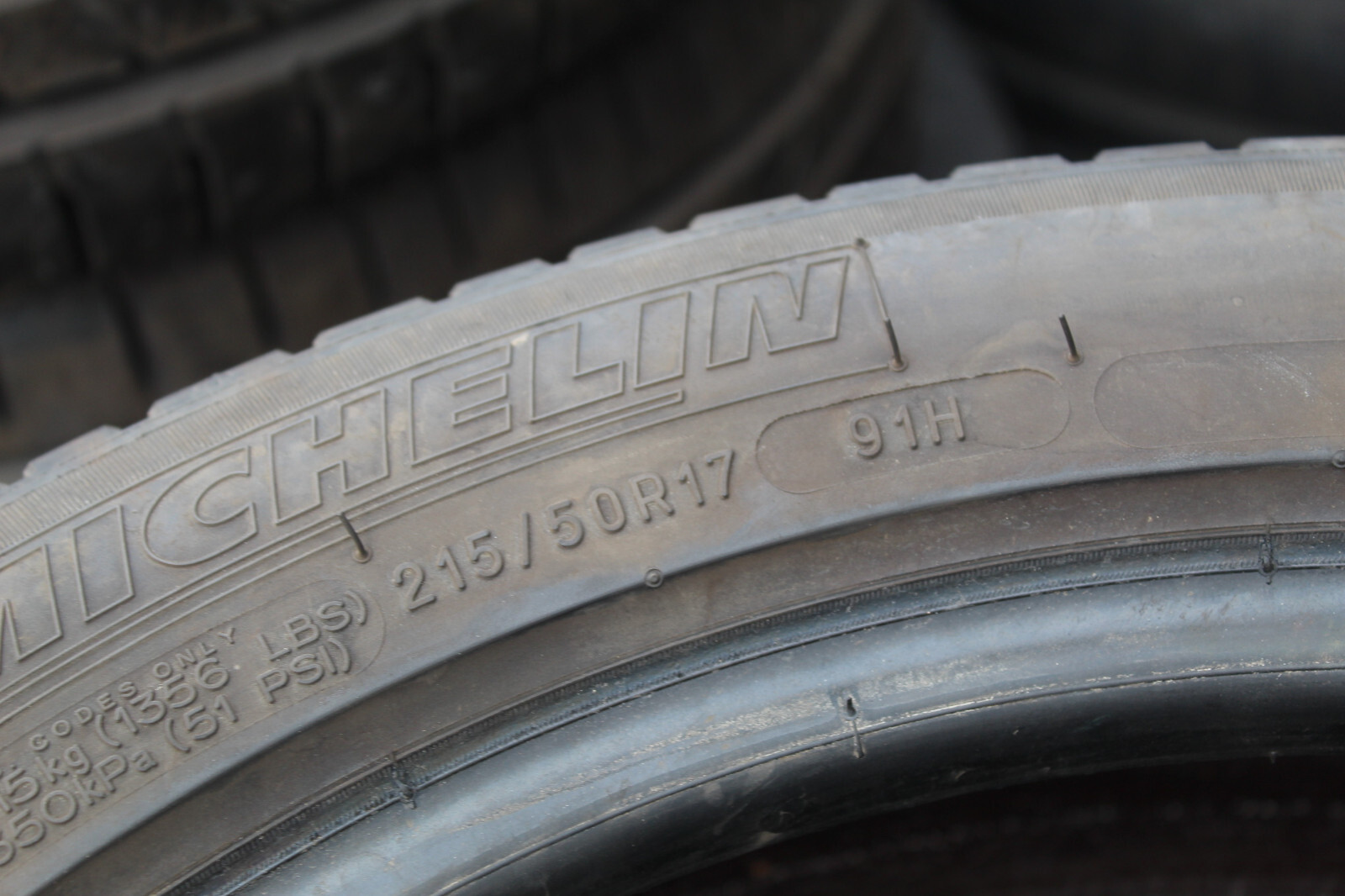 215 50 17 Michelin, Primacy 3, 91H, x2 A Pair 4.7mm (F1_tyres) L2883