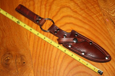  Custom THICK { UNIVERSAL } Leather dangler Sheath-USA MADE