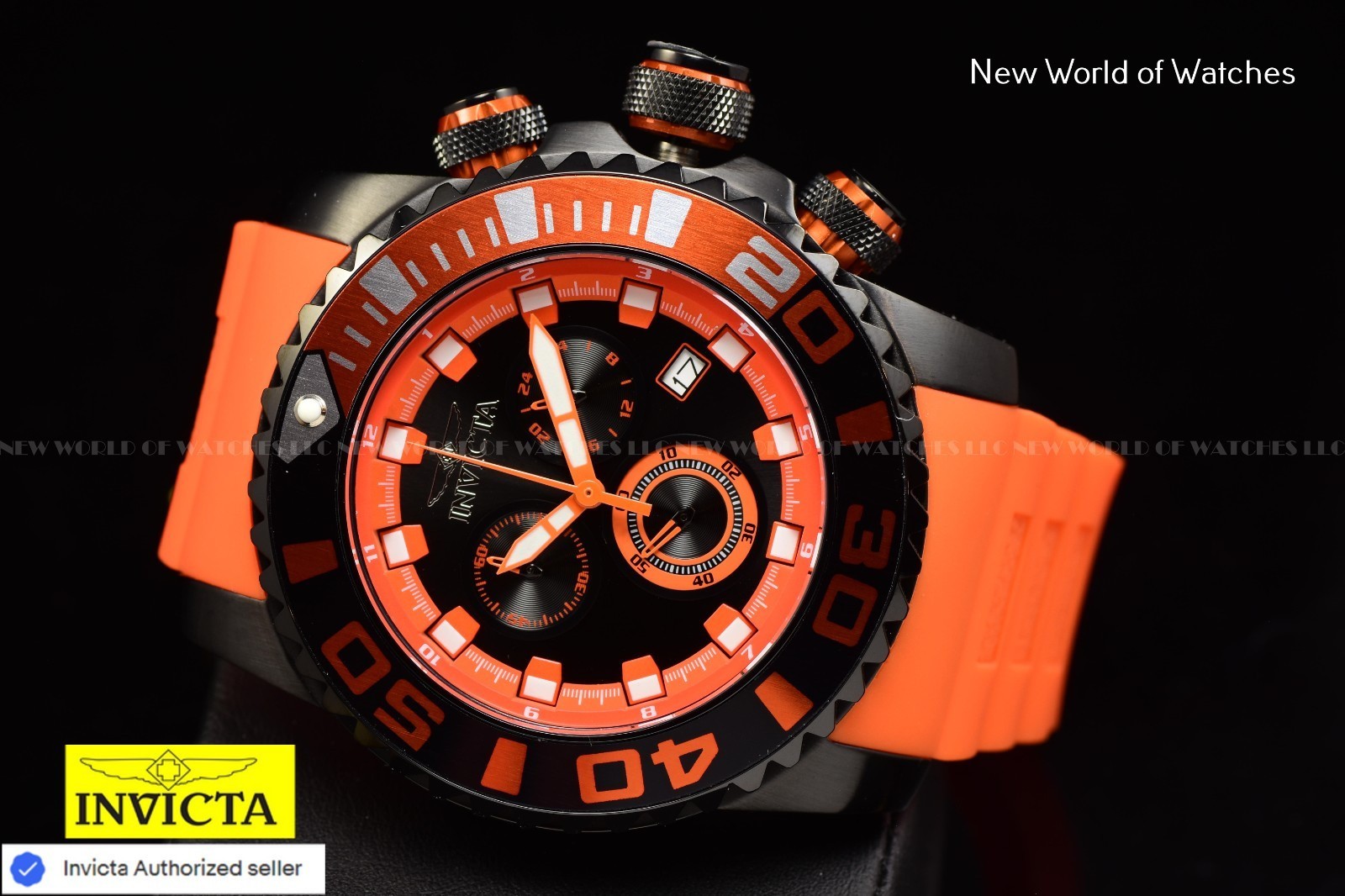 Invicta Men's Sea Hunter Chronograph Dial Luminous Bezel