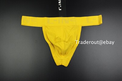C-IN2 men Yellow core cotton classic Thong G-string underwear size M XL 2XL
