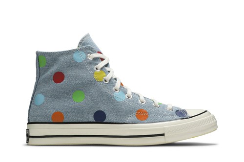 Pre-owned Converse Tyler The Creator X Chuck 70 High Polka Dots 170011c In Blue/egret/black