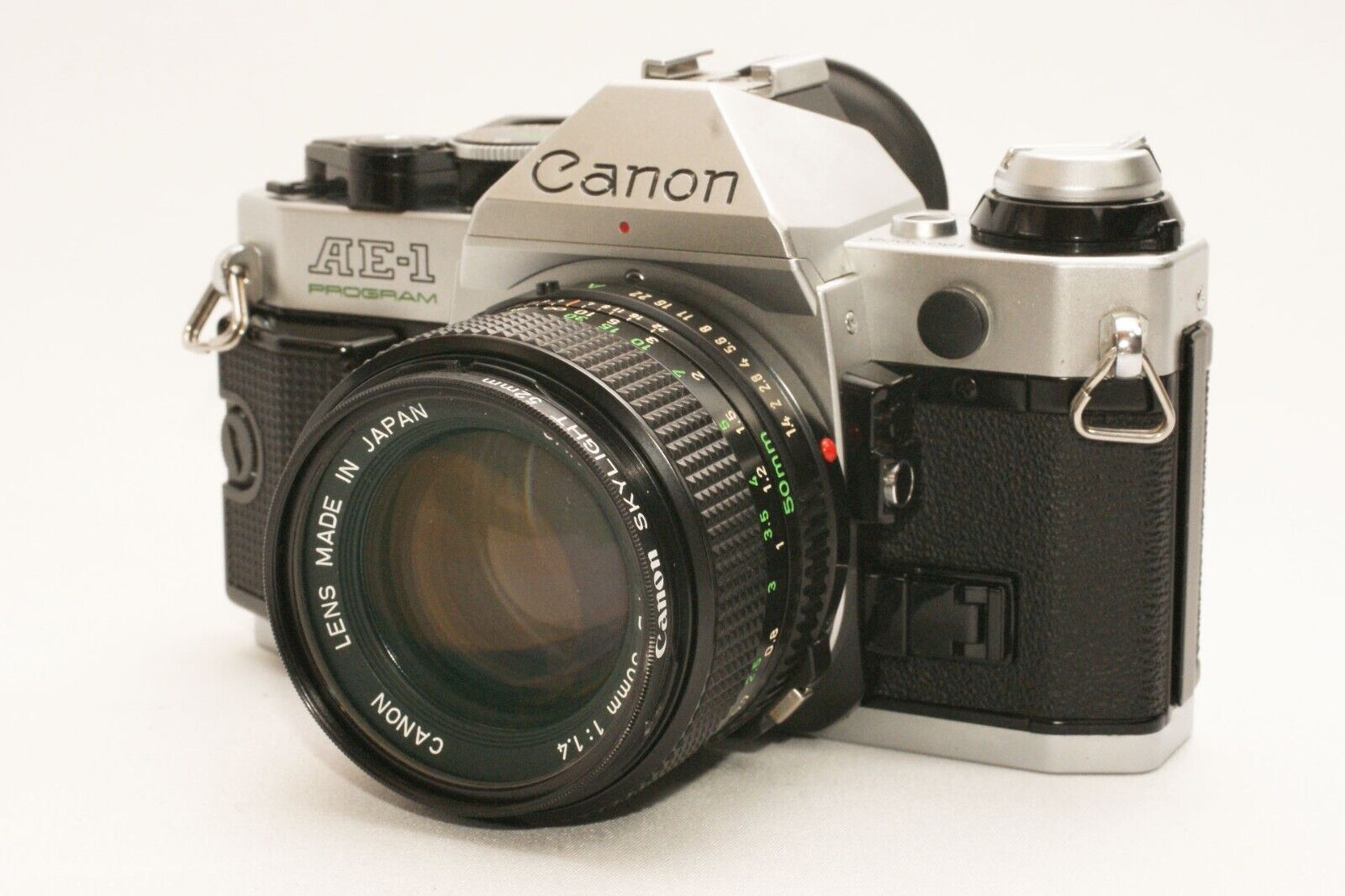 Canon AE-1 Program Silver SLR Film Camera NFD New FD 50mm f1 Canon AE-1 Program Silver SLR Film Camera NFD New FD 50mm f1