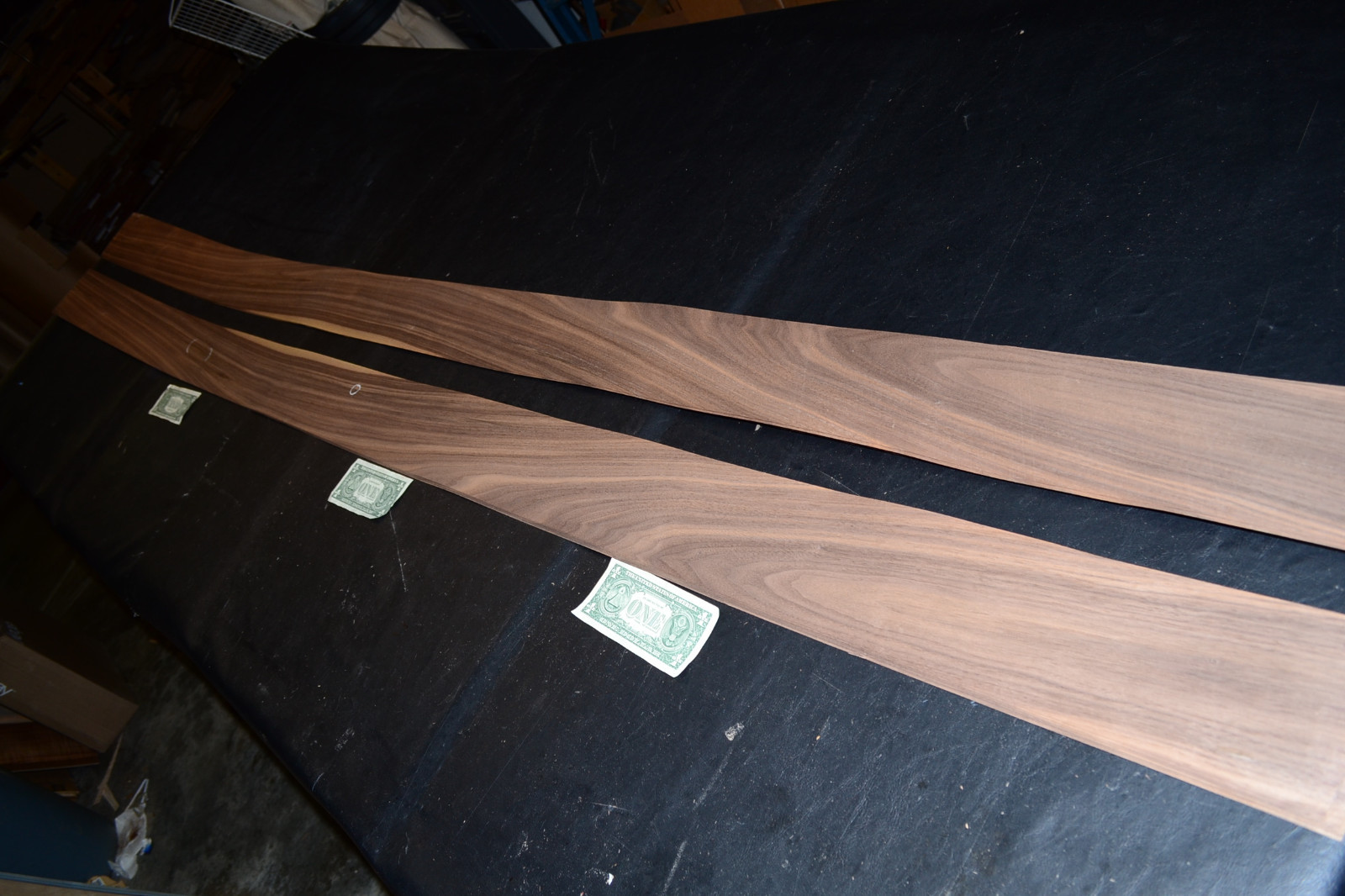 Walnut Raw Wood Veneer Sheets 4.25 x 96 inches 1/42nd                  ST6837-43