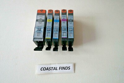 Canon 280 281 Ink Cartridge CMYK Set of 5 NEW OEM Genuine Sealed Setup PGI-280 