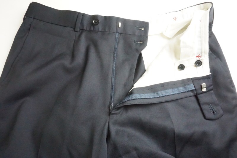 Isaia Napoli Base S Aquaspider Wool Navy Blue 2 Pc Suit Jacket Pants Sz 41L