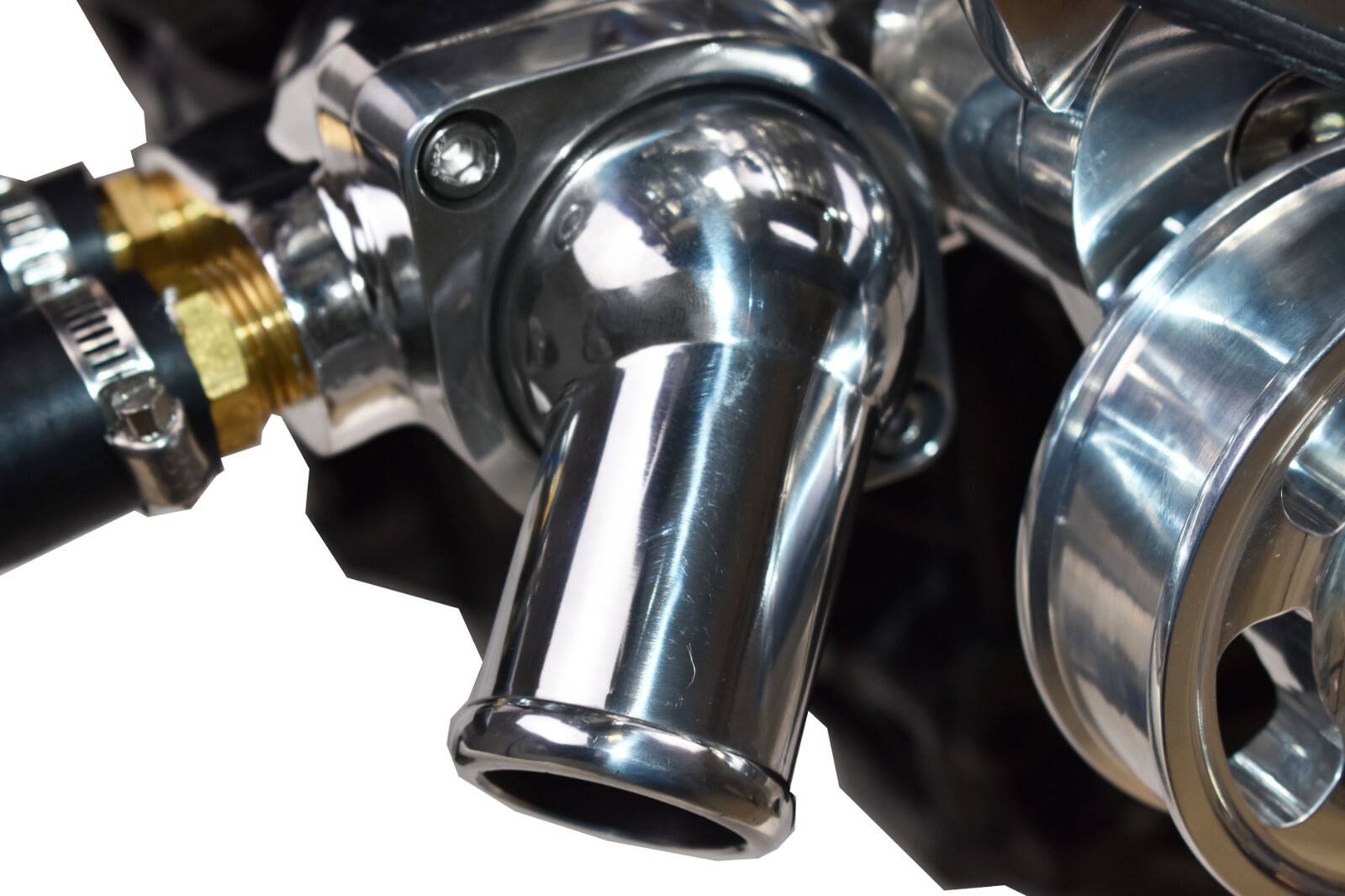 45° Swivel Water Neck Thermostat Housing Chrome For Chevrolet GM