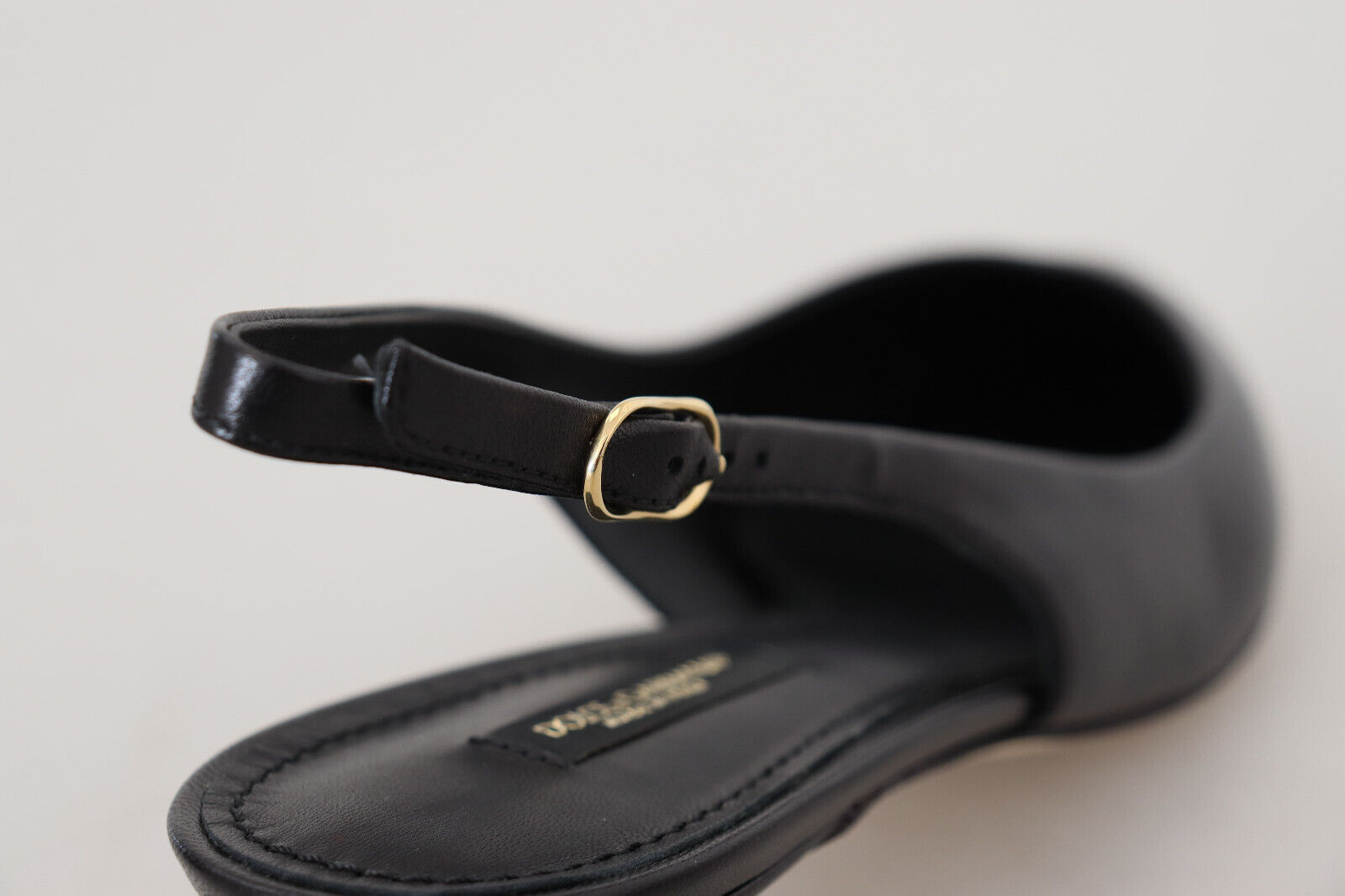 Pre-owned Dolce & Gabbana Shoes Black Leather Slingbacks Heels Pumps Eu36.5 / Us6 Rrp $800