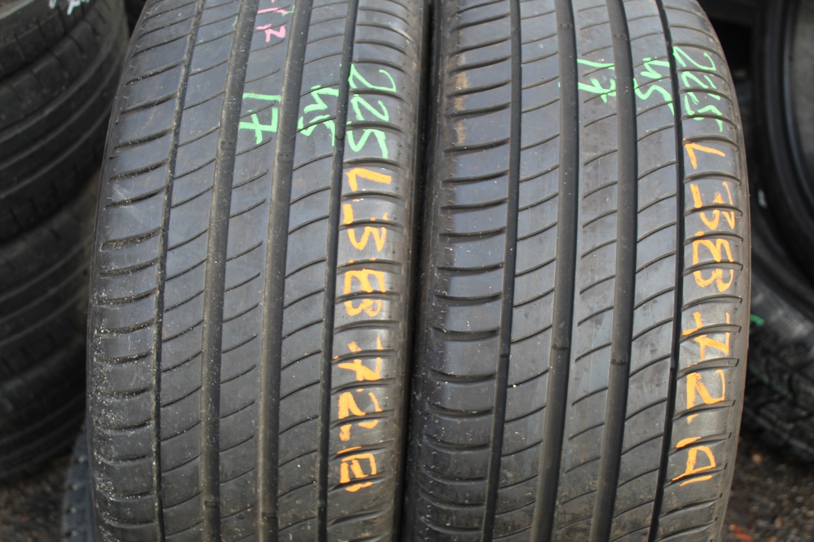 225 45 17 Michelin, Primacy 3, 91V, x2 A Pair 6.5mm (F1_tyres) L3872