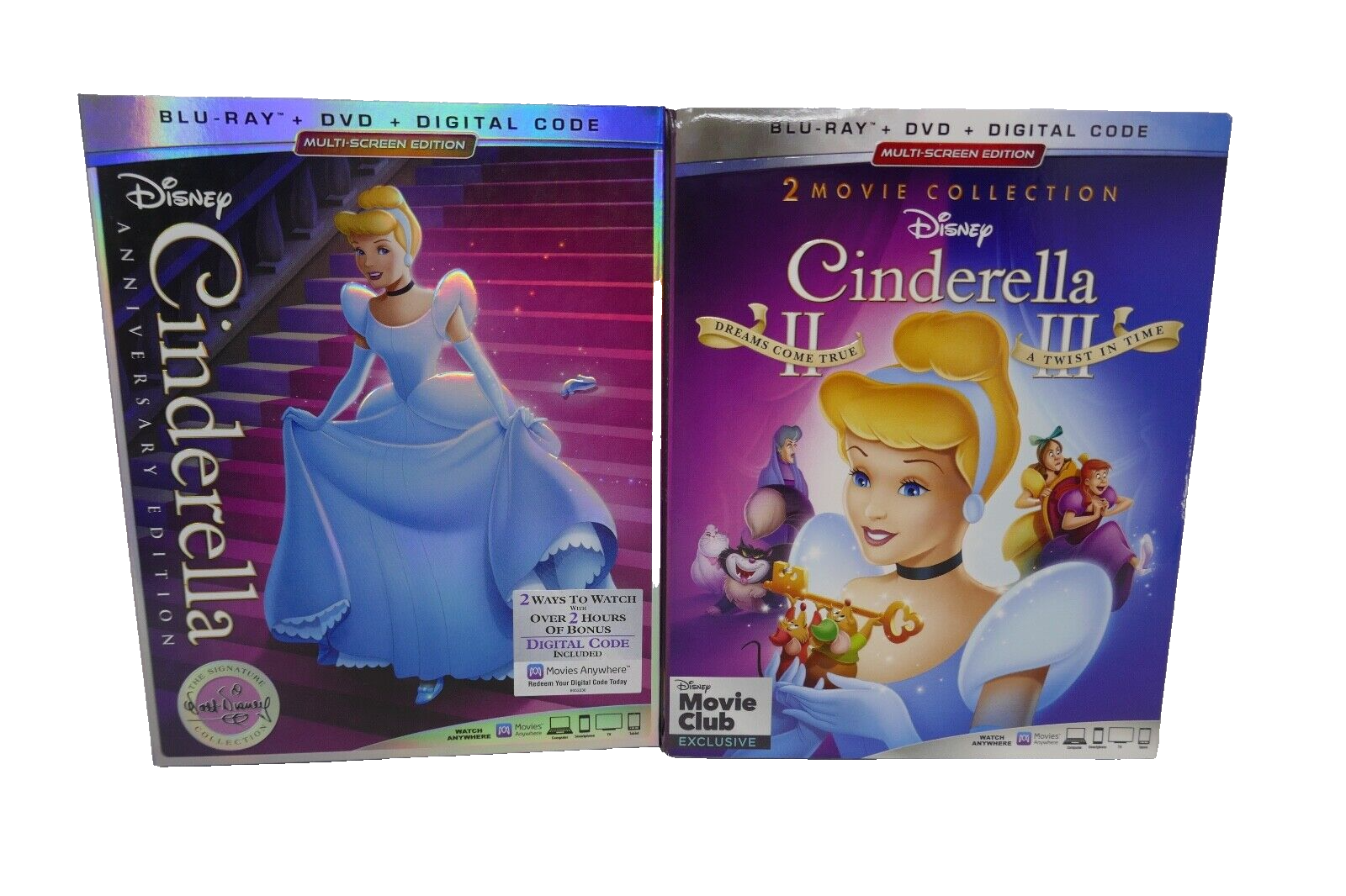 Disney Cinderella & Cinderella II / Cinderella III (Blu-Ray