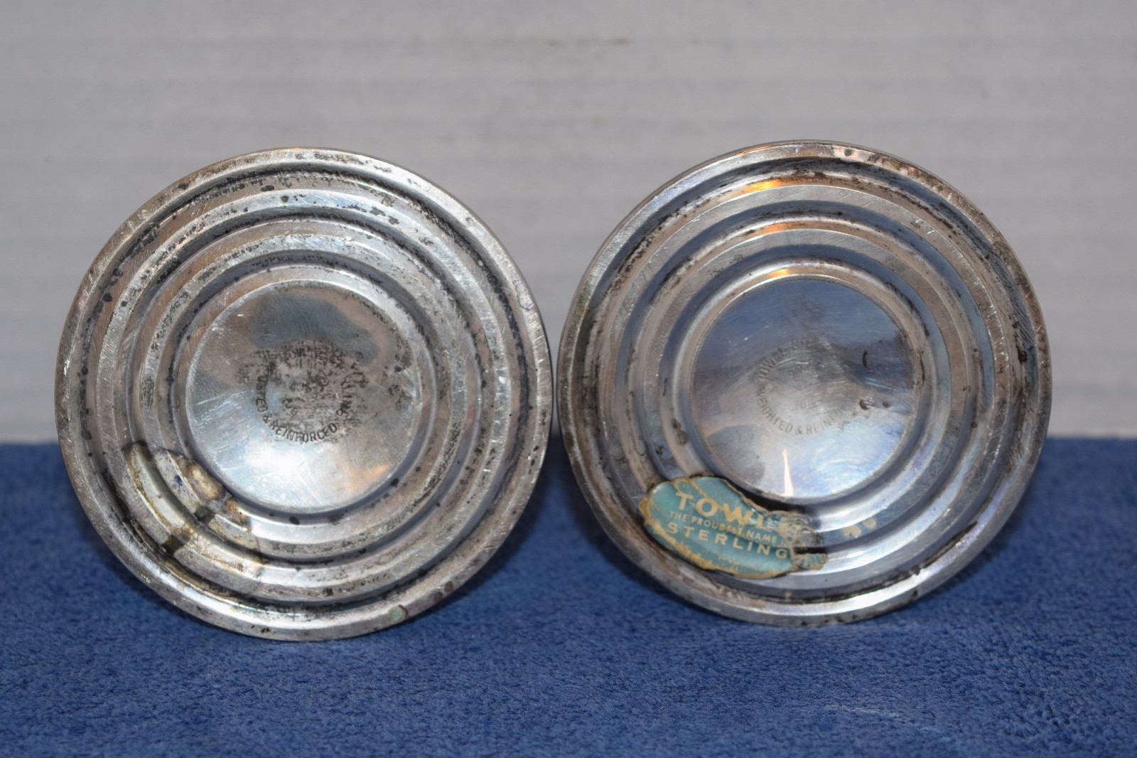 Pair Of Towle Sterling Weighted And Reinforced Candle Holders