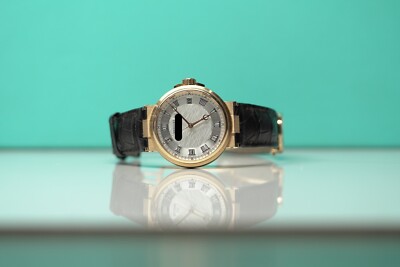 Breguet Marine Rose Gold 40mm Black Leather Strap Watch Only - 5517BR