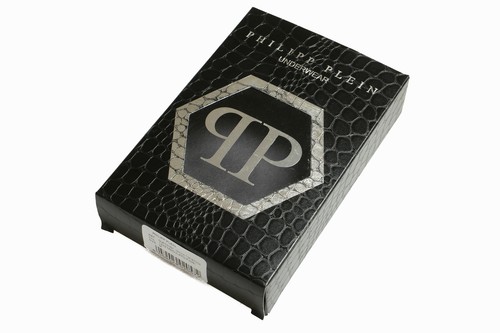 Philipp Plein Men's Navy Blue Short Sleeve Logo Print V-Neck T-Shirt