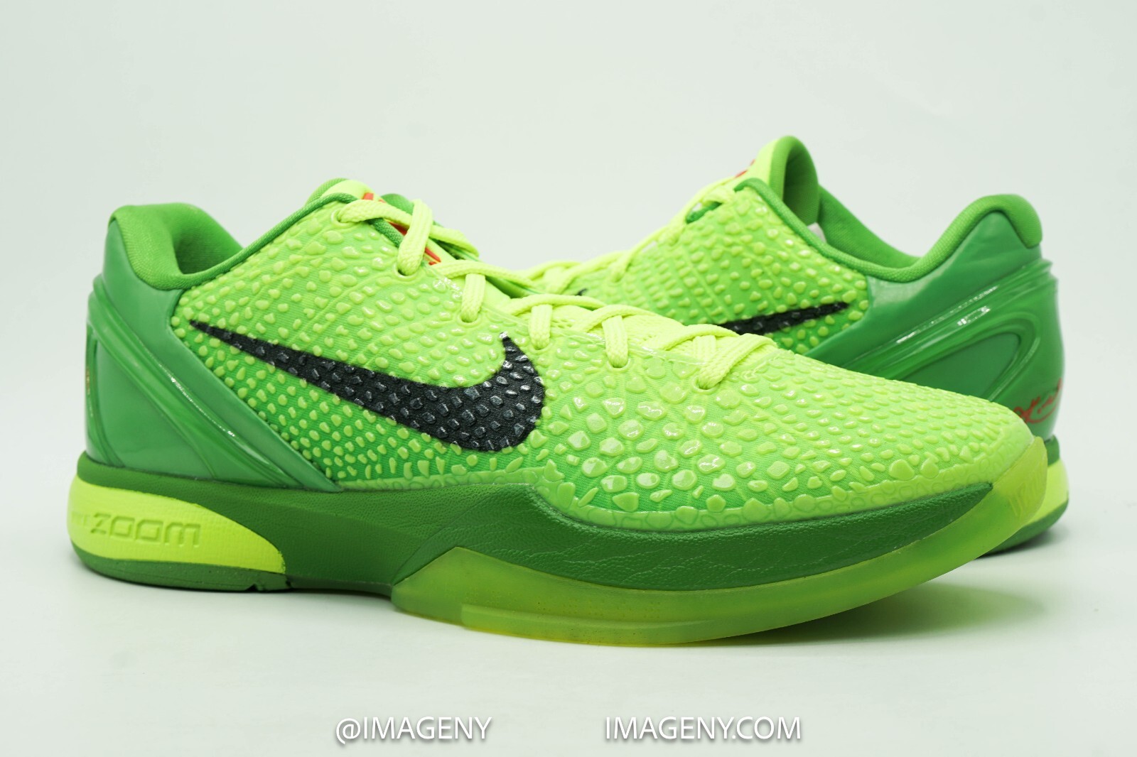 NIKE KOBE 6 PROTRO USED SZ 9.5 GRINCH GREEN APPLE VOLT