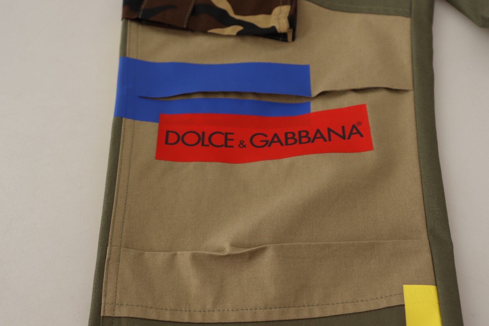 Pre-owned Dolce & Gabbana Pants Cotton Green Military Cargo Trouser It38 / Us4 / Xs $1200