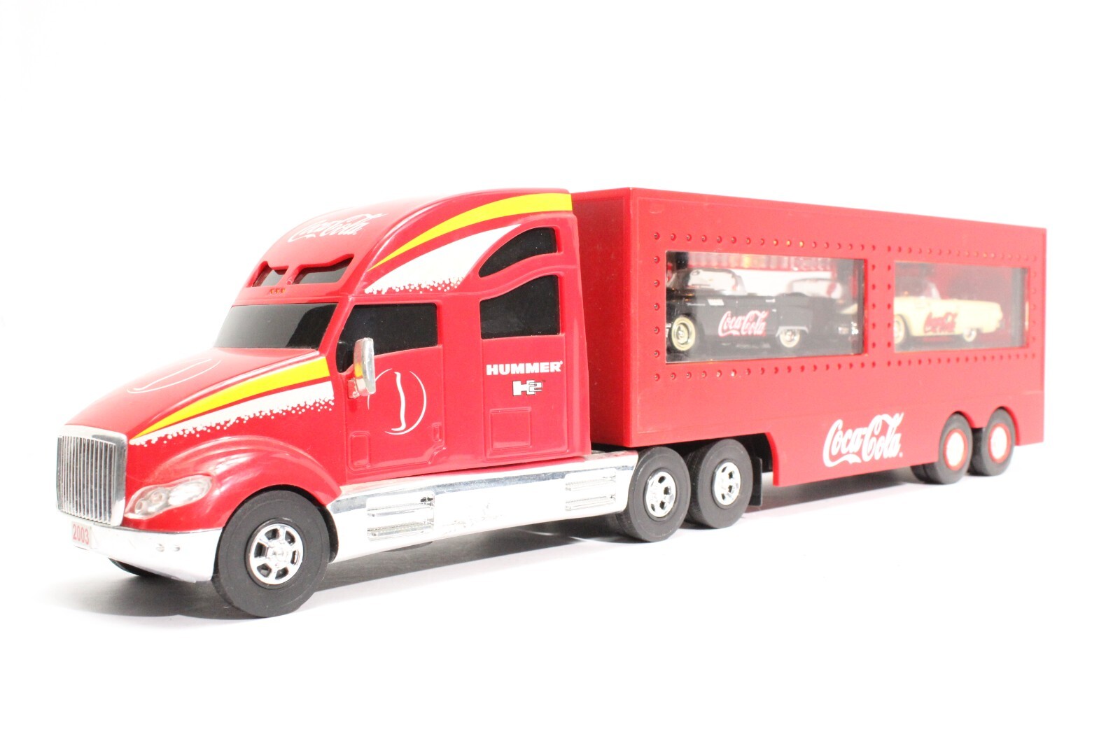 Coca Cola Hummer H2 Tractor Trailer Truck with 2 Cars Lighted | eBay